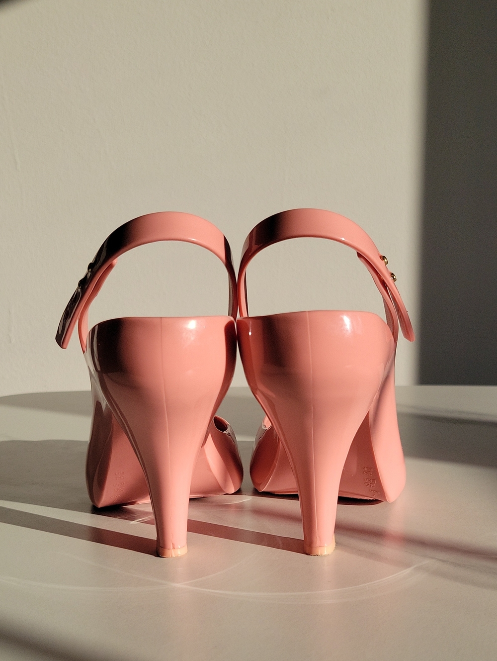 Vivienne Westwood Melissa Pink Skull Bow Peep-Toe Heeled Sandals - Picture 5 of 16